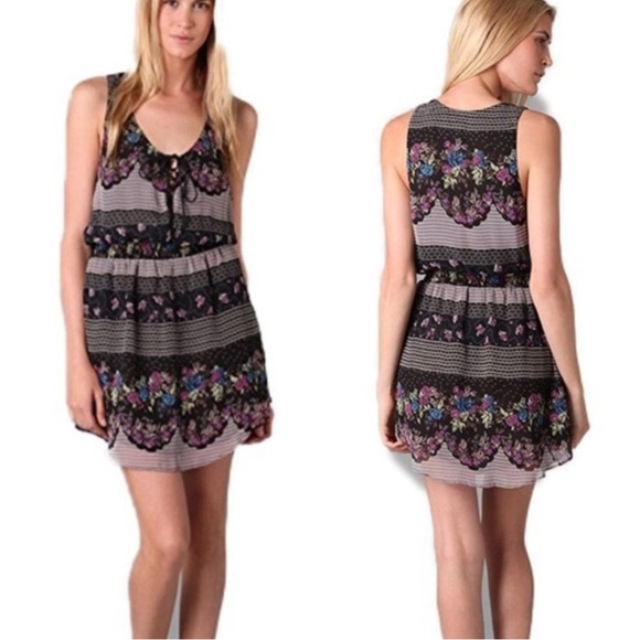 Free People Printed Chiffon Dress - Picture 1 of 5